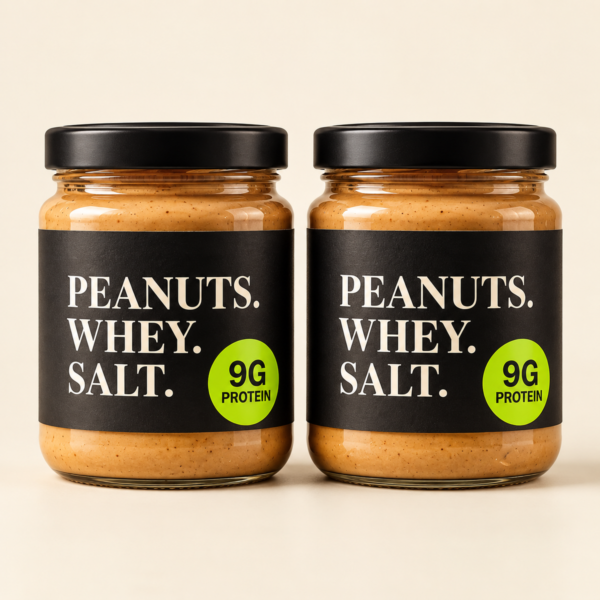 Peanut Whey 2-Jar Box - two jars of peanut spread